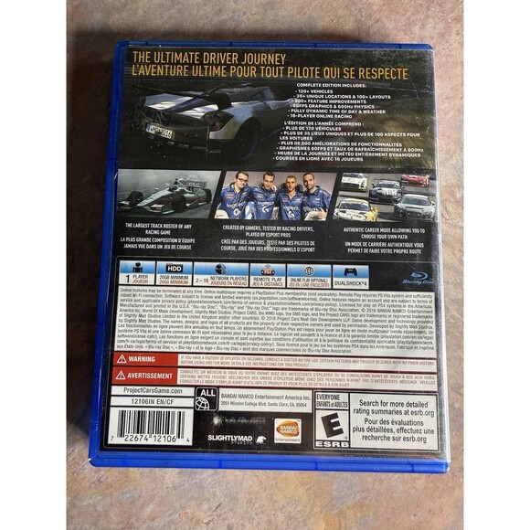 PS4 Game Project Cars Complete Edition Pre Owned - Picture 2 of 4